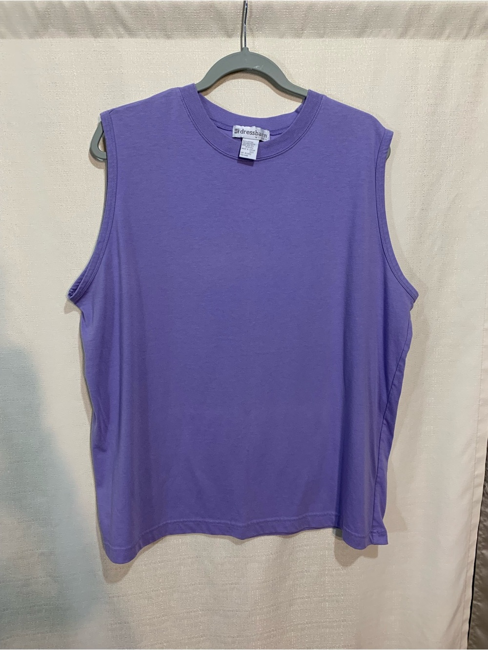 dressbarn Lavender Crewneck Sleeveless Muscle Tee a2/51
